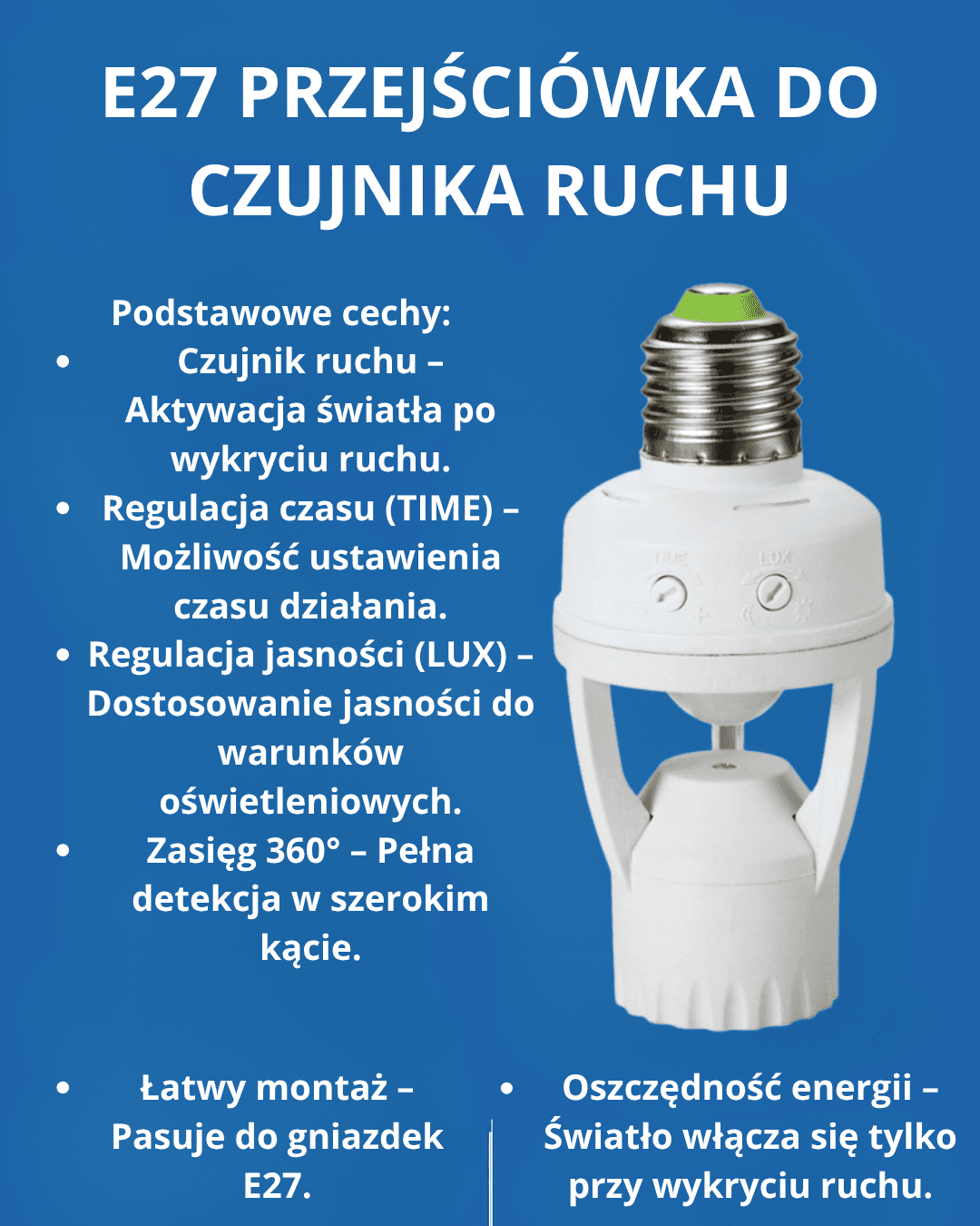SmartLight E27 – Inteligentne oświetlenie, które reaguje na ruch