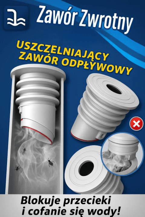 Koniec z cofaniem się wody i zapachu !